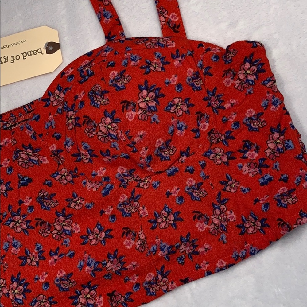 Band of Gypsies Floral Boho Crop Bra Top-NWT - Picture 3 of 6